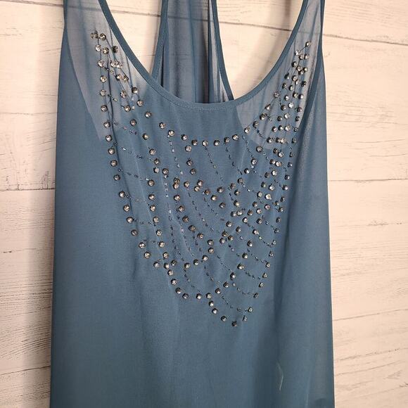Anthropologie Size Small Pins & Needles Jeweled Tank - Picture 6 of 10